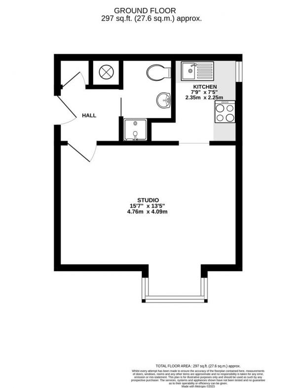 Floor Plan Image for Studio for Sale in Holly Gardens, West Drayton