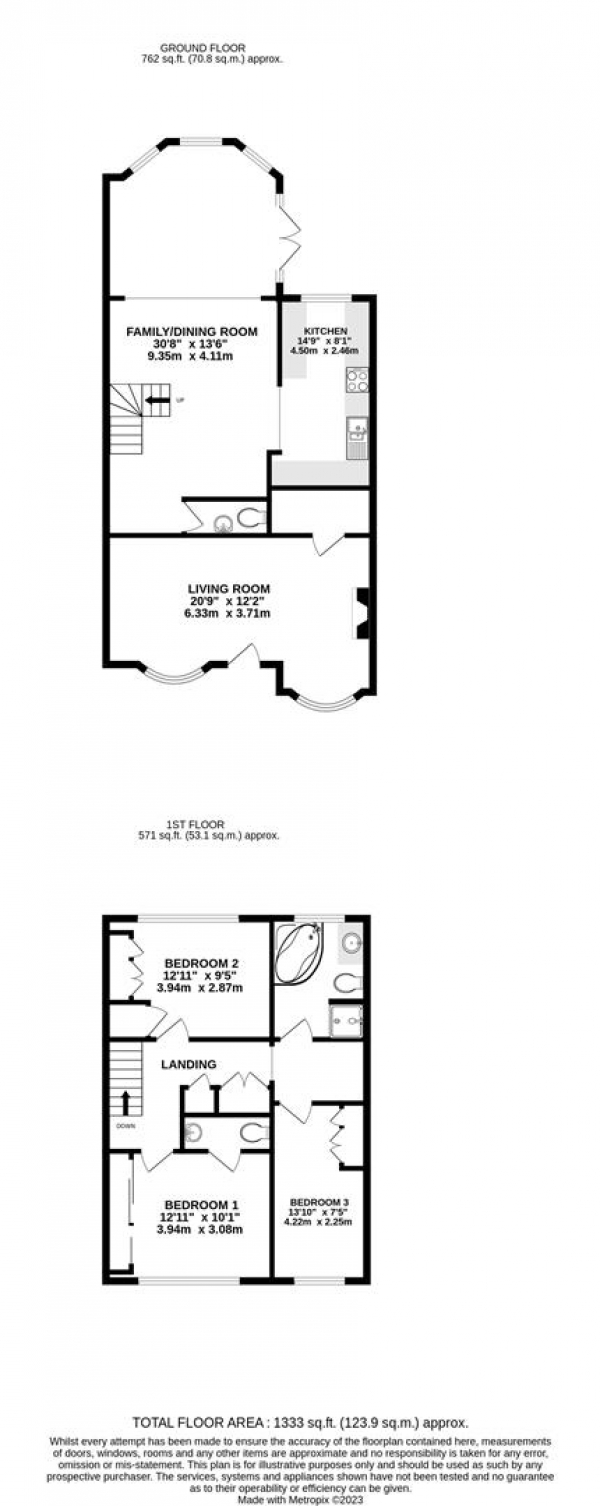 Floor Plan Image for 3 Bedroom Semi-Detached House for Sale in Summerhouse Lane, Harmondsworth, West Drayton