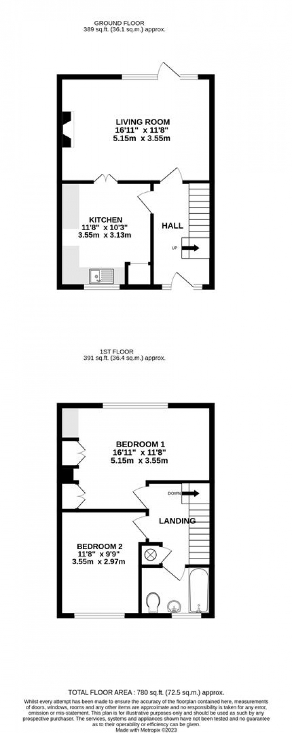 Floor Plan Image for 2 Bedroom Terraced House for Sale in Cranford Lane, Harlington, Hayes