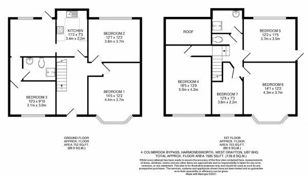 Floor Plan Image for 7 Bedroom Semi-Detached House for Sale in Colnbrook By Pass, Harmondsworth