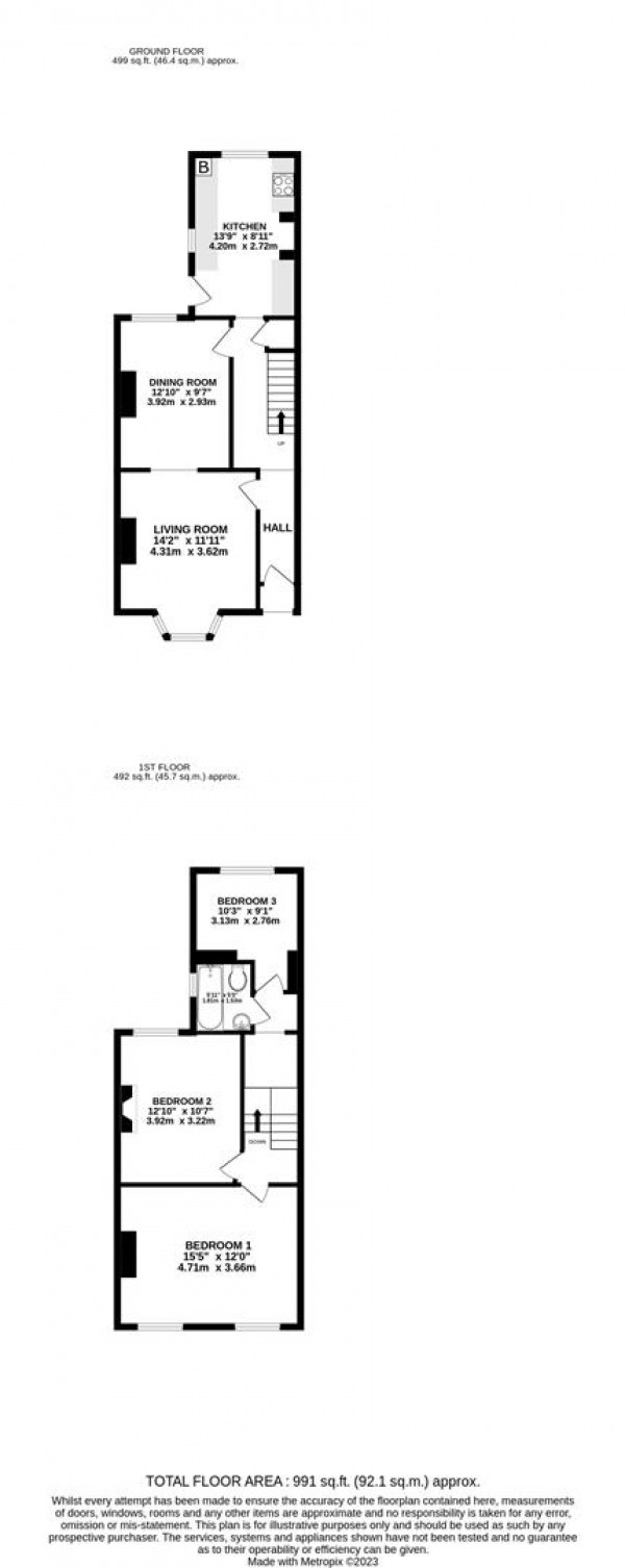 Floor Plan Image for 3 Bedroom Semi-Detached House for Sale in Colham Avenue, Yiewsley, West Drayton