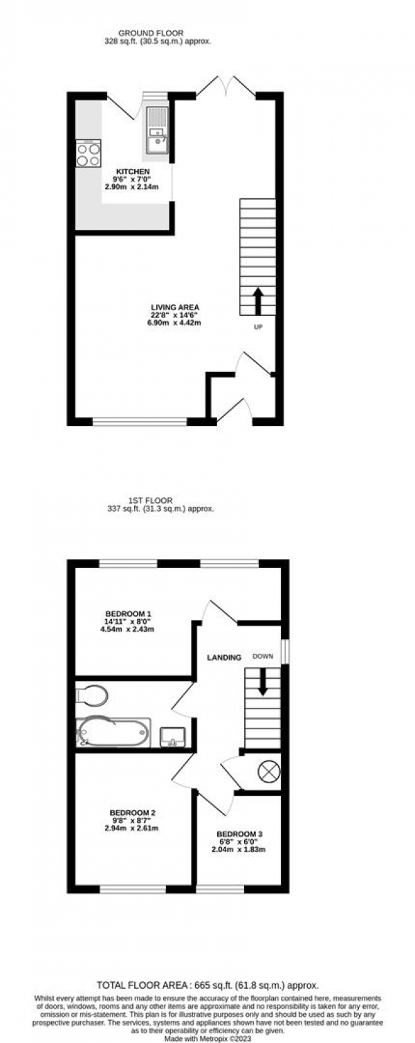 Floor Plan Image for 3 Bedroom Terraced House for Sale in Peplow Close, Yiewsley, West Drayton