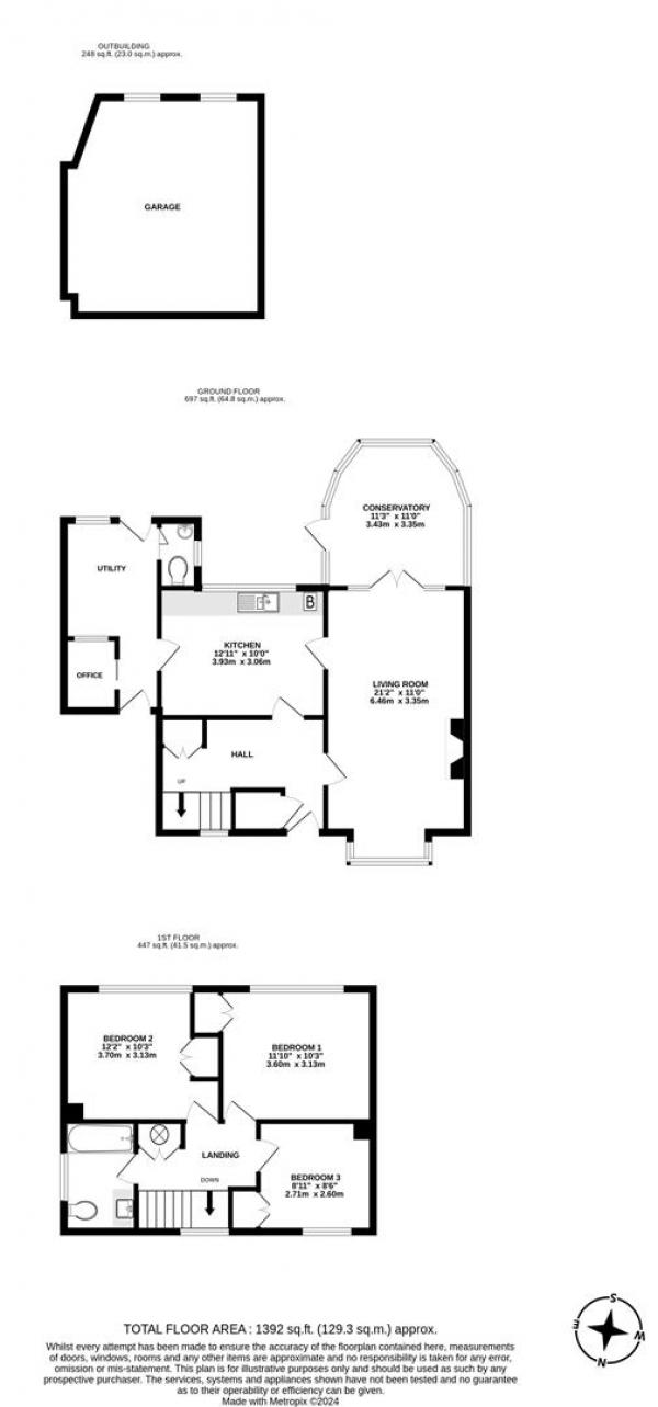 Floor Plan Image for 3 Bedroom Semi-Detached House for Sale in Heather Lane, Yiewsley, West Drayton