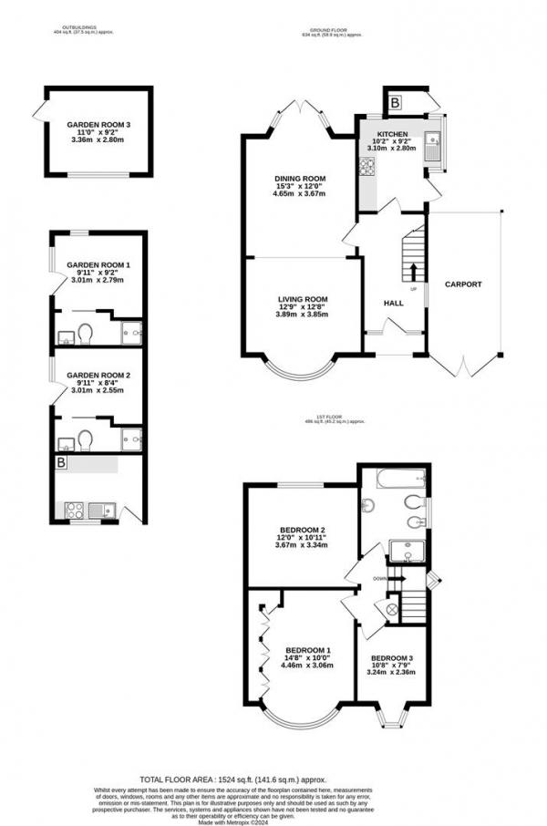 Floor Plan Image for 3 Bedroom Detached House for Sale in West Drayton Park Avenue, West Drayton