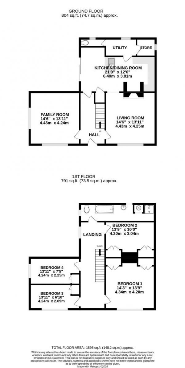 Floor Plan Image for 4 Bedroom Detached House for Sale in The Common, West Drayton