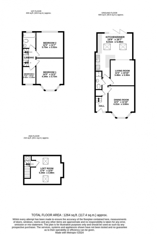 Floor Plan Image for 3 Bedroom Terraced House for Sale in Drayton Gardens, West Drayton