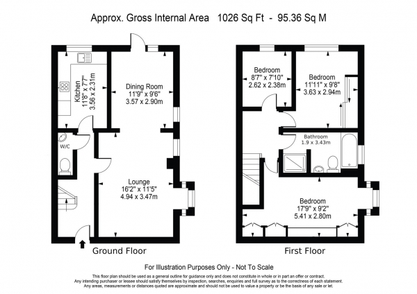 Floor Plan Image for 3 Bedroom Property for Sale in Wren Drive, West Drayton