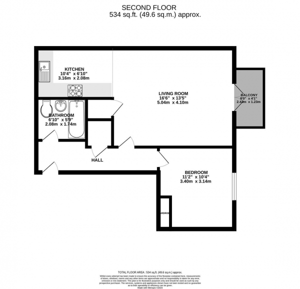 Floor Plan Image for 1 Bedroom Apartment for Sale in Park Lodge Avenue, West Drayton