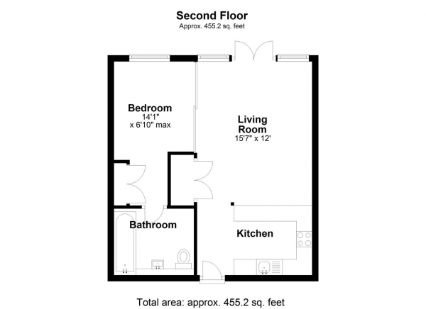 Floor Plan Image for 1 Bedroom Apartment for Sale in Kensington House, West Drayton