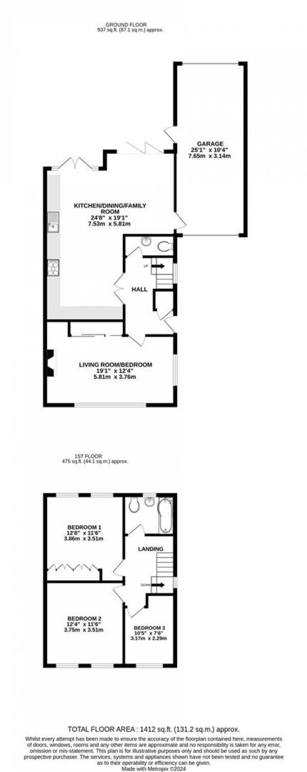 Floor Plan Image for 4 Bedroom End of Terrace House for Sale in Cherry Lane, West Drayton