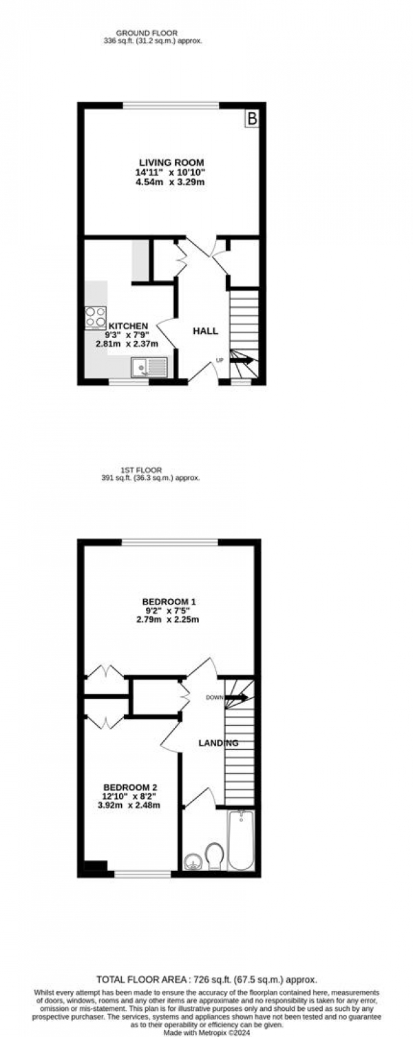 Floor Plan Image for 2 Bedroom Apartment for Sale in Wordsworth Way, West Drayton