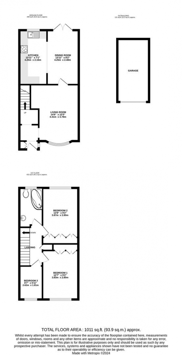 Floor Plan Image for 3 Bedroom Terraced House for Sale in Vineries Close, Sipson, West Drayton