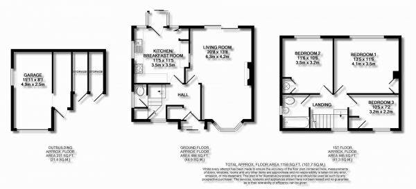 Floor Plan Image for 3 Bedroom Semi-Detached House to Rent in Blackthorn Avenue, West Drayton