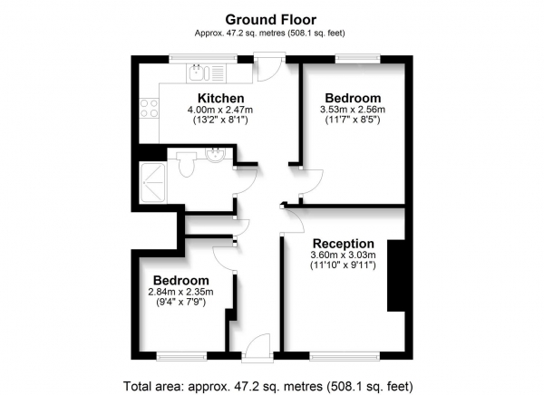 Floor Plan Image for 2 Bedroom Maisonette to Rent in Shelley Avenue, Greenford