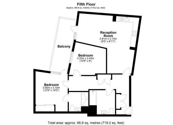 Floor Plan Image for 2 Bedroom Apartment to Rent in 8 Garnet Place, West Drayton