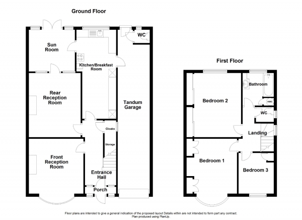 Floor Plan for 3 Bedroom SemiDetached House for Sale in