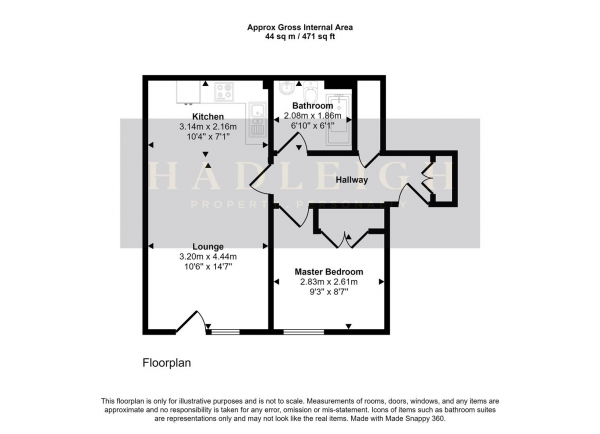 Floor Plan Image for 1 Bedroom Flat for Sale in Washington Wharf, Birminghttps://login2.vebraalto.com/#properties/18556473/property/featuresham