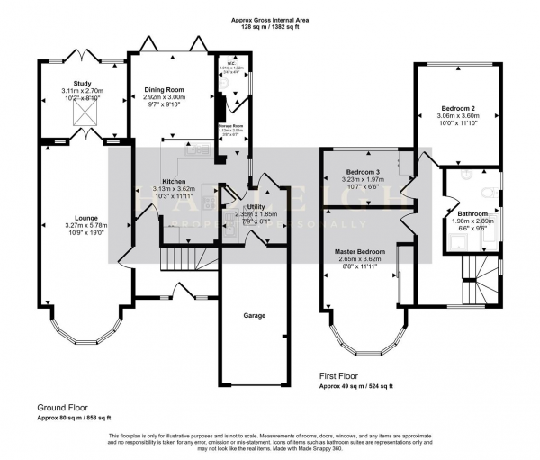 Floor Plan Image for 3 Bedroom Detached House for Sale in Pereira Road, Birmingham