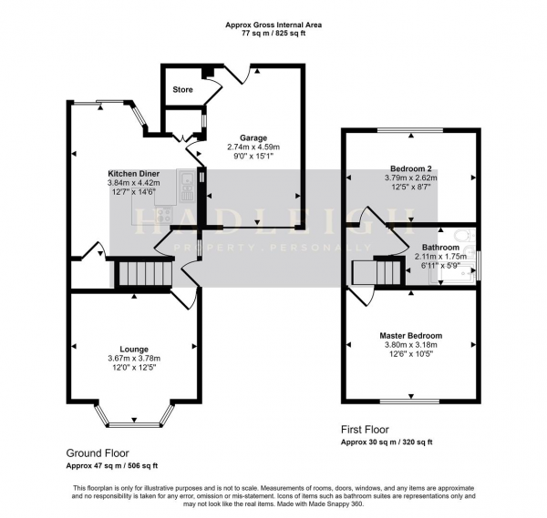 Floor Plan Image for 2 Bedroom Detached House for Sale in Reservoir Road, Selly Oak, Birmingham