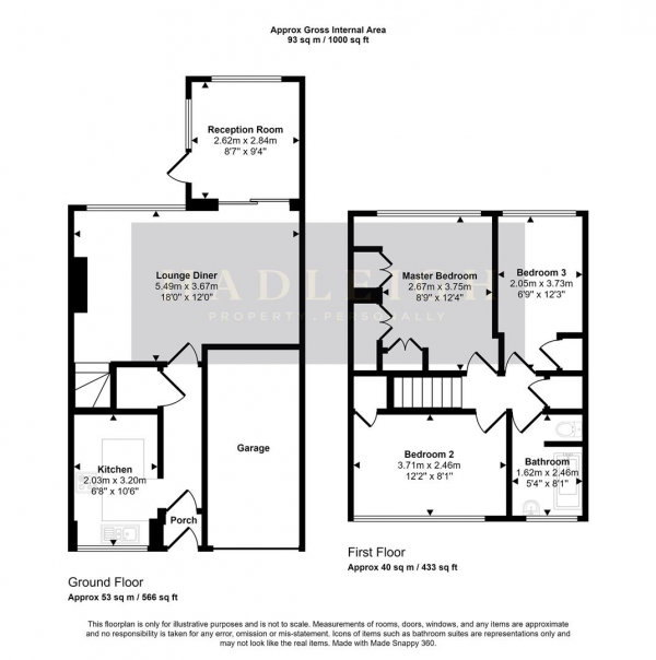 Floor Plan Image for 3 Bedroom Semi-Detached House for Sale in Copperbeech Close, Birmingham