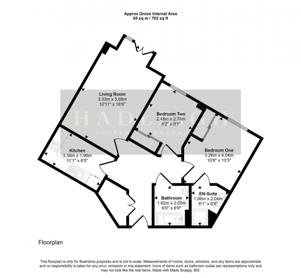 Floor Plan Image for 2 Bedroom Apartment for Sale in 266 High Street, Harborne, Birmingham