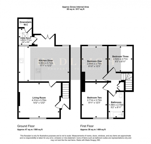 Floor Plan for 3 Bedroom Property for Sale in The Circle, Birmingham, B17, 9EE - OIRO &pound510,000