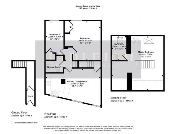 Floor Plan for 3 Bedroom Duplex for Sale in Station Road, Harborne, Birmingham, B17, B17, 9JT - Guide Price &pound270,000