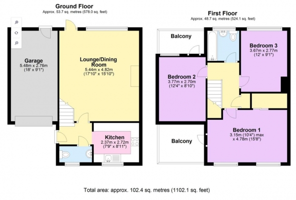 Floor Plan Image for 3 Bedroom Property for Sale in Leigham Drive, Harborne, Birmingham, B17