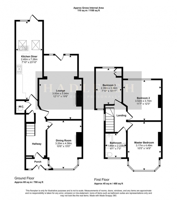 Floor Plan Image for 3 Bedroom Property for Sale in Quinton Road, Harborne, Birmingham, B17