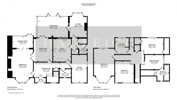 Floor Plan for 4 Bedroom Property for Sale in Harborne Road, Edgbaston, Birmingham, B15, B15, 3JN -  &pound1,100,000