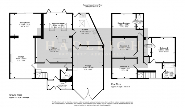 Floor Plan Image for 4 Bedroom Detached House for Sale in Hazeley Close, Harborne, Birmingham, B17