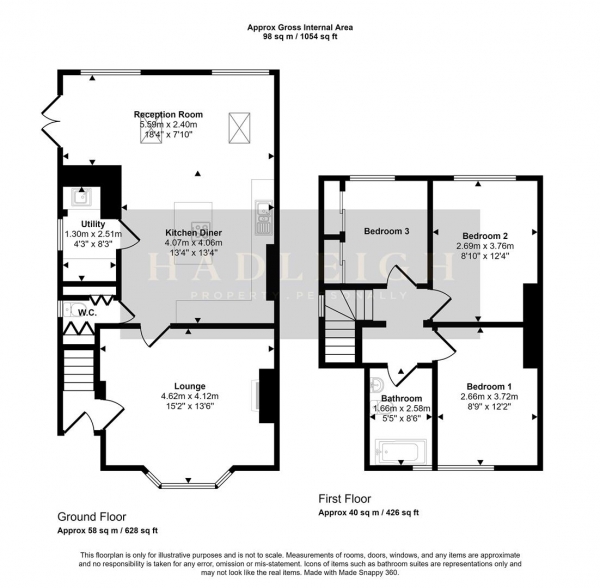 Floor Plan Image for 3 Bedroom Property for Sale in High Brow, Harborne, Birmingham, B17