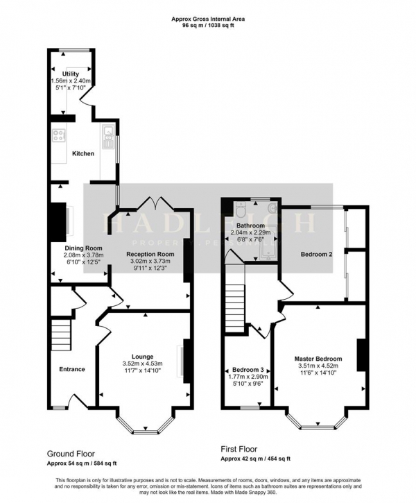 Floor Plan Image for 3 Bedroom Property for Sale in Court Oak Road, Birmingham, B32