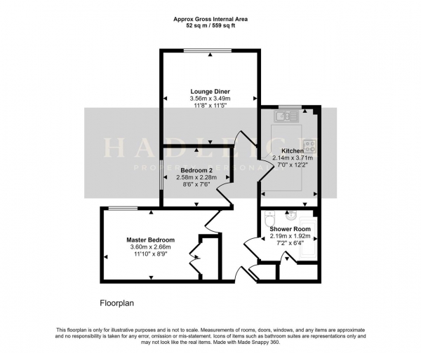 Floor Plan Image for 2 Bedroom Property for Sale in Serpentine Road, Harborne, Birmingham