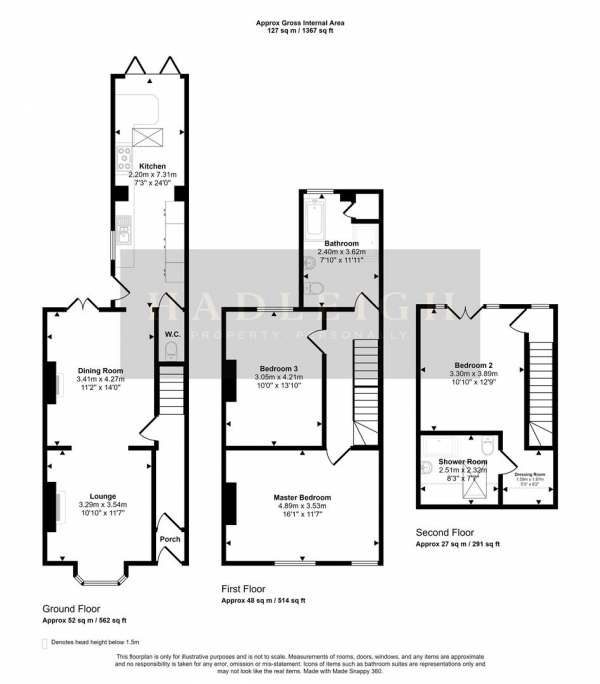 Floor Plan Image for 3 Bedroom Property for Sale in Wood Lane, Harborne, Birmingham, B17