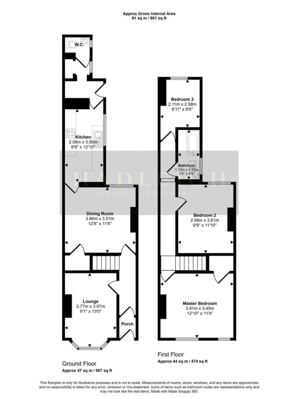 Floor Plan Image for 3 Bedroom Property for Sale in St. Marys Road, Smethwick, B67