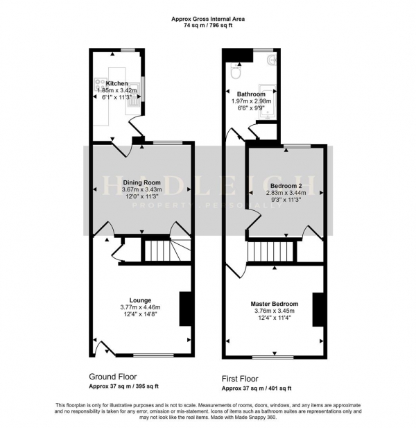 Floor Plan Image for 2 Bedroom Property for Sale in Park Road, Smethwick, B67