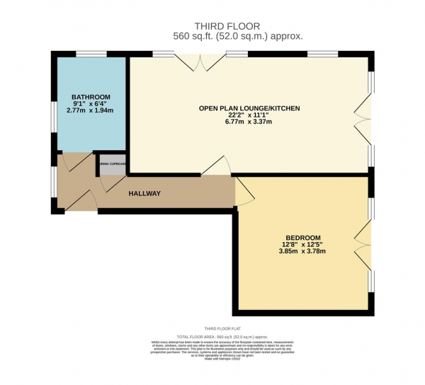 Floor Plan Image for 1 Bedroom Flat for Sale in Corporation House, Foleshill Road, Coventry