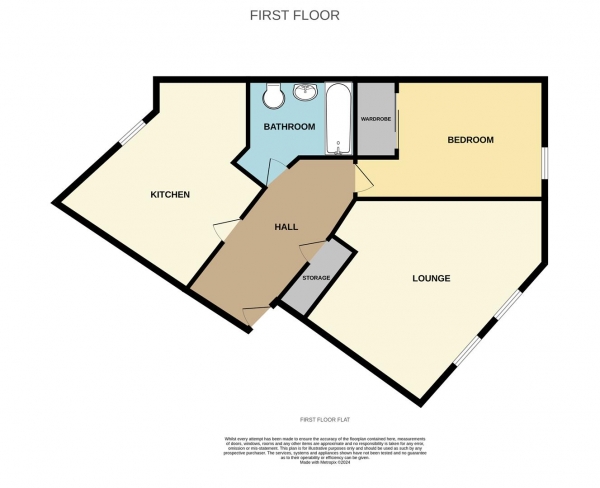 Floor Plan Image for 1 Bedroom Flat for Sale in Thackhall Street, Stoke