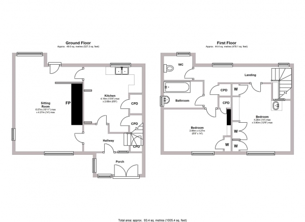 Floor Plan Image for 2 Bedroom Cottage for Sale in Offchurch Lane, Radford Semele, Leamington Spa