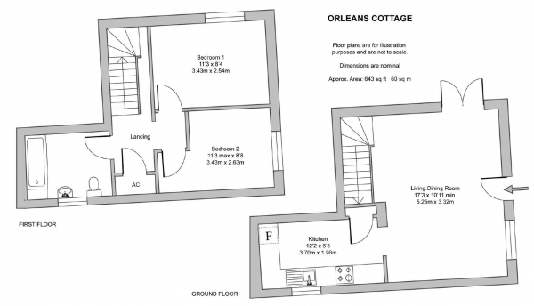 Floor Plan Image for 2 Bedroom Cottage for Sale in Warwick Street, Leamington Spa