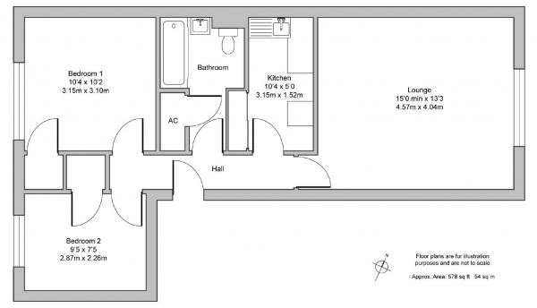 Floor Plan Image for 2 Bedroom Apartment for Sale in William Tarver Close, Warwick