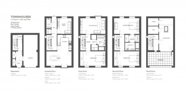 Floor Plan Image for 3 Bedroom Town House for Sale in Rugby Road, Leamington Spa