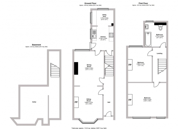 Floor Plan Image for 2 Bedroom Property for Sale in Lime Avenue, Leamington Spa