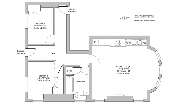 Floor Plan Image for 2 Bedroom Property for Sale in Warwick Street, Leamington Spa, Warwickshire