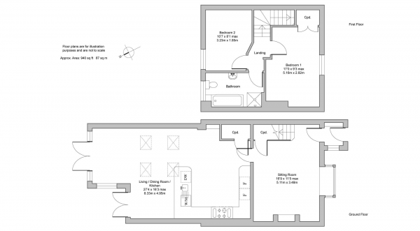 Floor Plan Image for 2 Bedroom Property for Sale in Stockton Road, Stockton, Southam