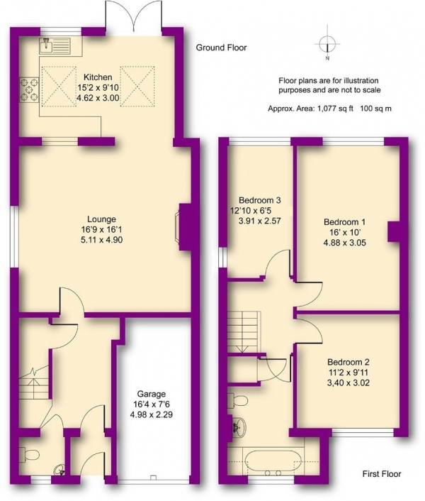 Floor Plan Image for 3 Bedroom Semi-Detached House for Sale in Villiers Street, Leamington Spa