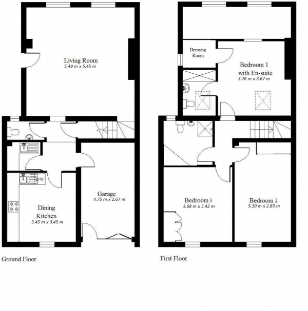 Floor Plan Image for 3 Bedroom Property for Sale in Trinity Street, Leamington Spa