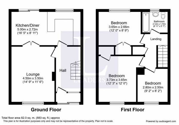 Floor Plan Image for 3 Bedroom End of Terrace House for Sale in Maple Grove, Warwick