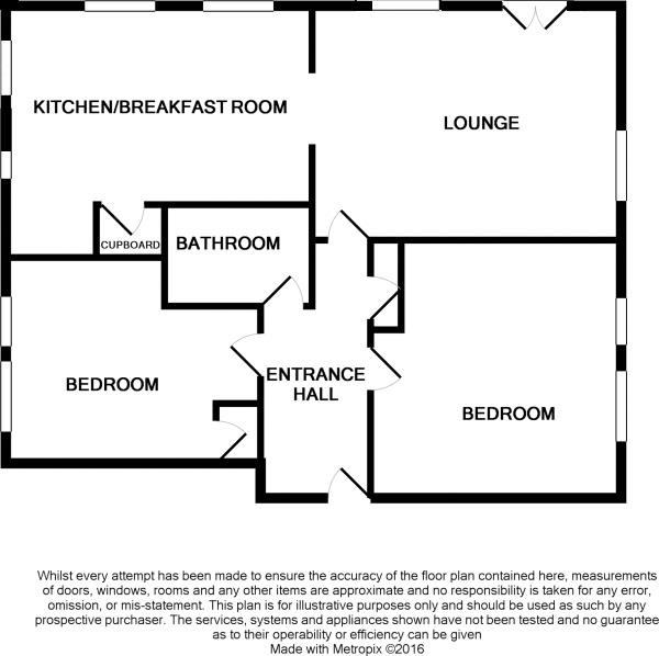 Floor Plan Image for 2 Bedroom Apartment for Sale in The Locks, Leamington Spa
